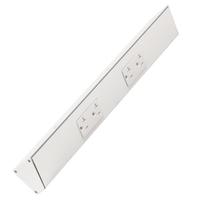 Task Lighting 18" 20 amp 120 volt White 2 Duplex Receptacle Under Cabinet Power Strip